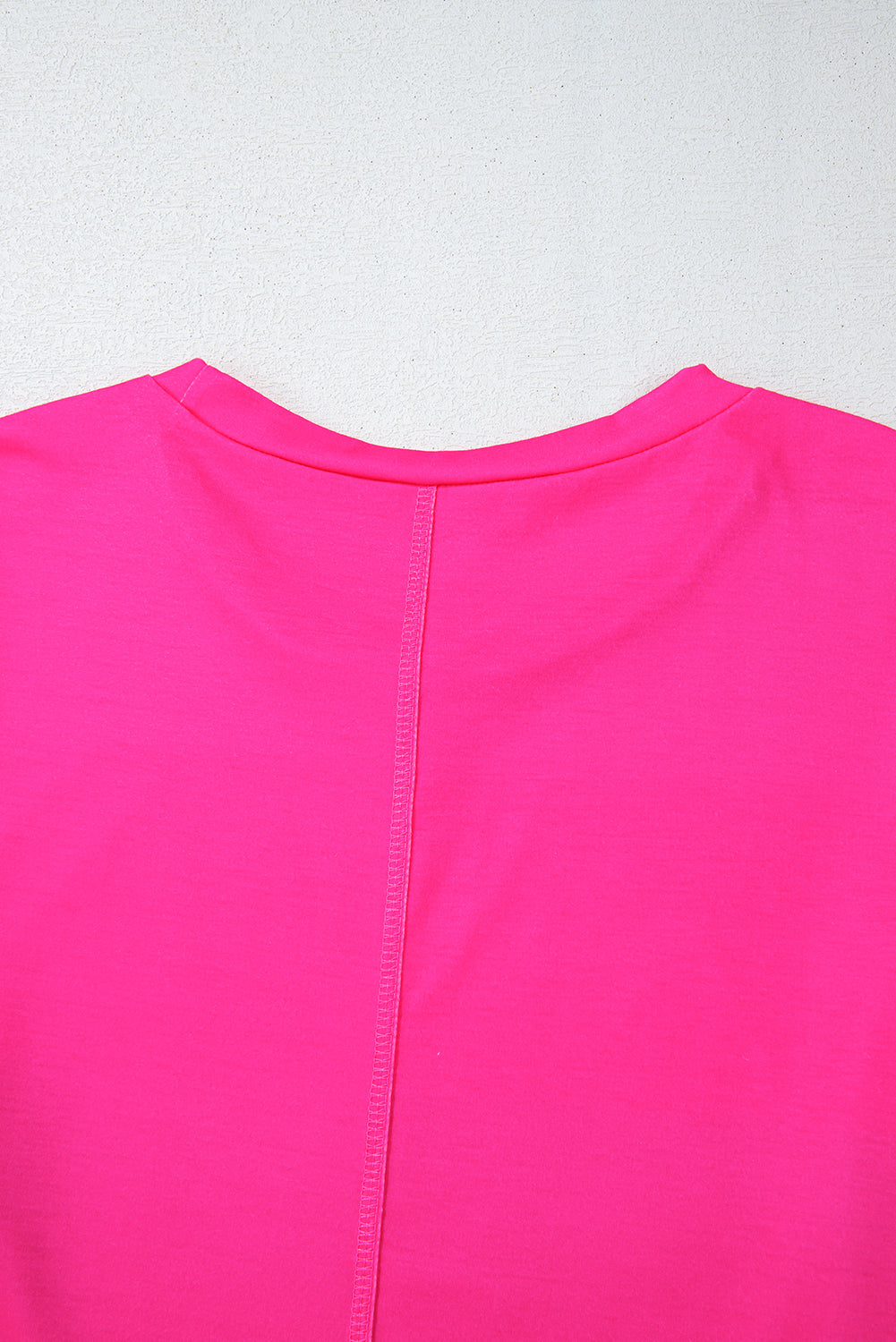 Light Green Colorblock Drop Sleeve Round Neck Top